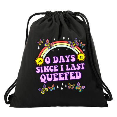 O Days Since Last Queefed Drawstring Bag