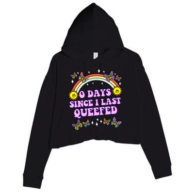 O Days Since Last Queefed Crop Fleece Hoodie
