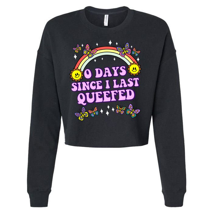 O Days Since Last Queefed Cropped Pullover Crew
