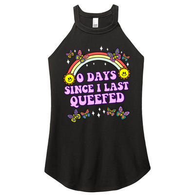 O Days Since Last Queefed Women's Perfect Tri Rocker Tank
