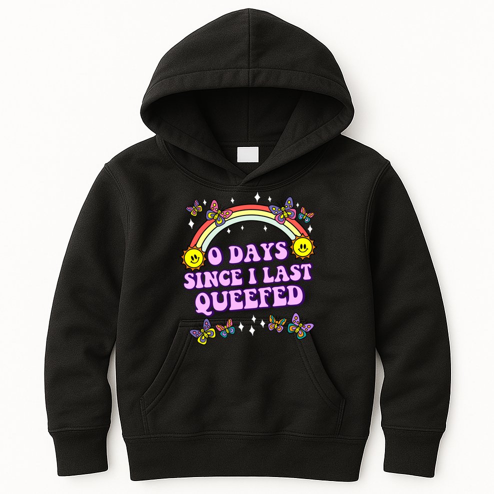 O Days Since Last Queefed Kids Hoodie