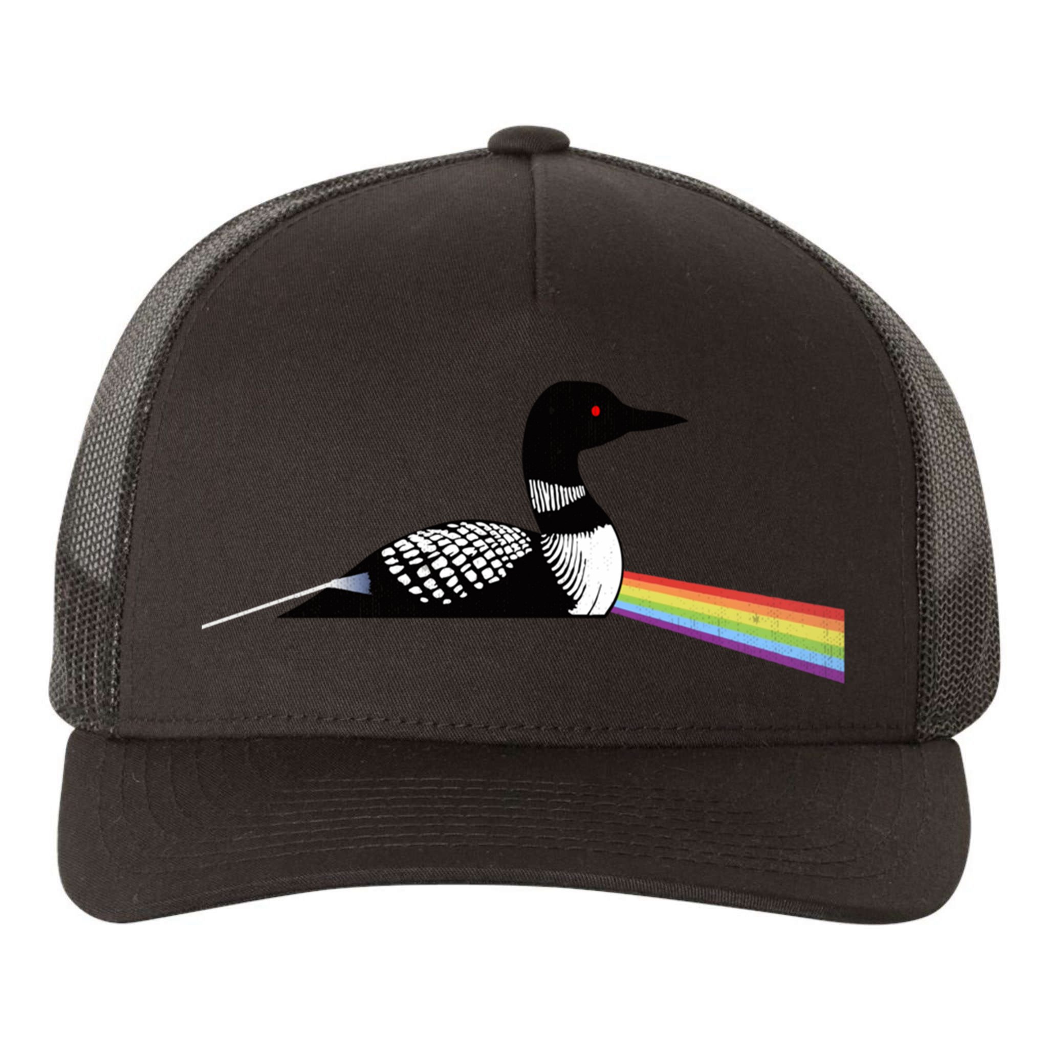 Original Dark Side Of The Loon Bird Watching Classic Rock Gift Yupoong Adult 5-Panel Trucker Hat