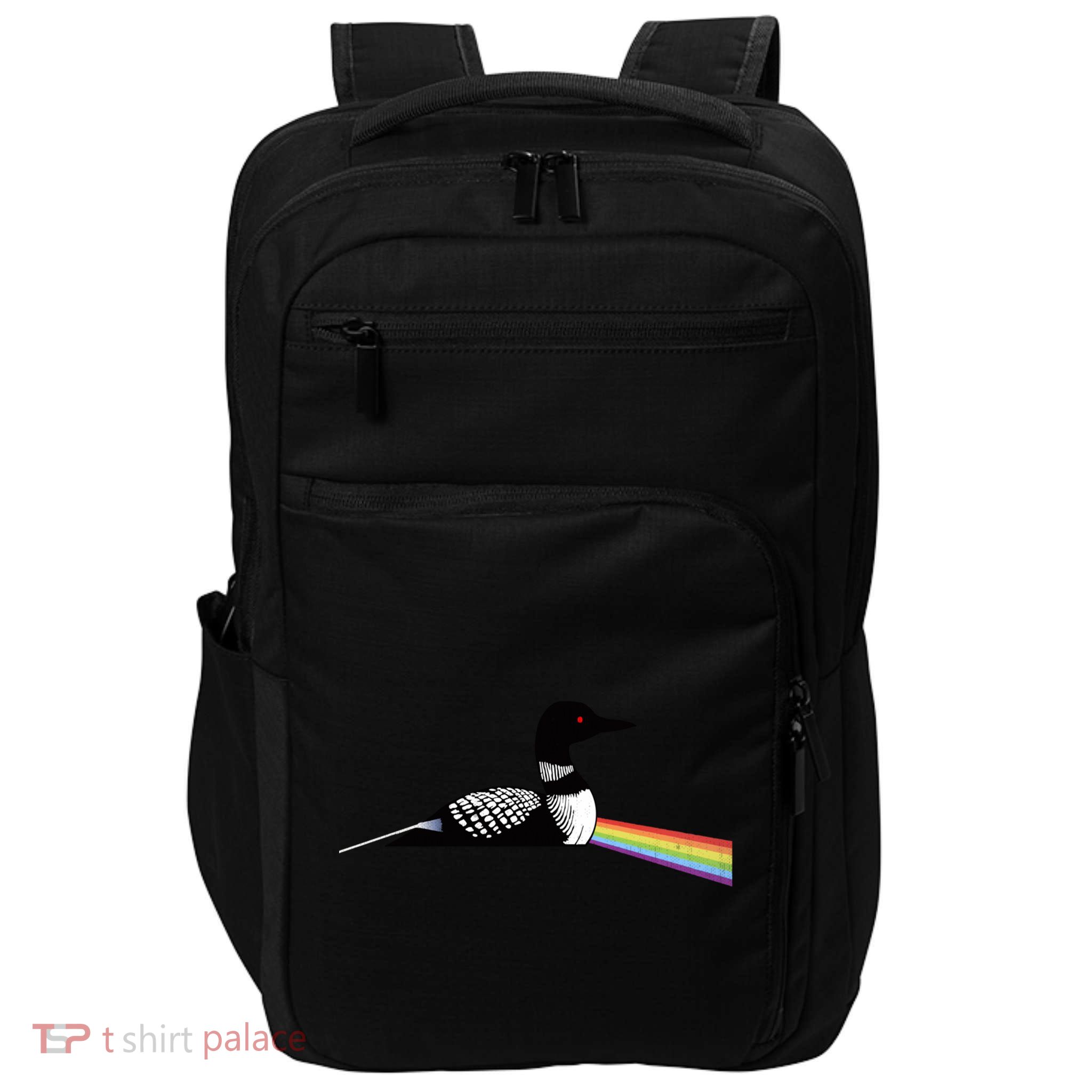 Original Dark Side Of The Loon Bird Watching Classic Rock Gift Impact Tech Backpack