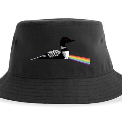 Original Dark Side Of The Loon Bird Watching Classic Rock Gift Sustainable Bucket Hat