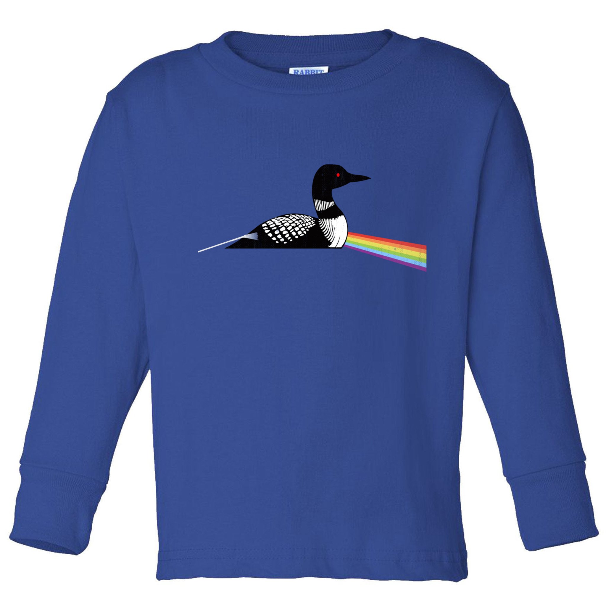 Original Dark Side Of The Loon Bird Watching Classic Rock Gift Toddler Long Sleeve Shirt