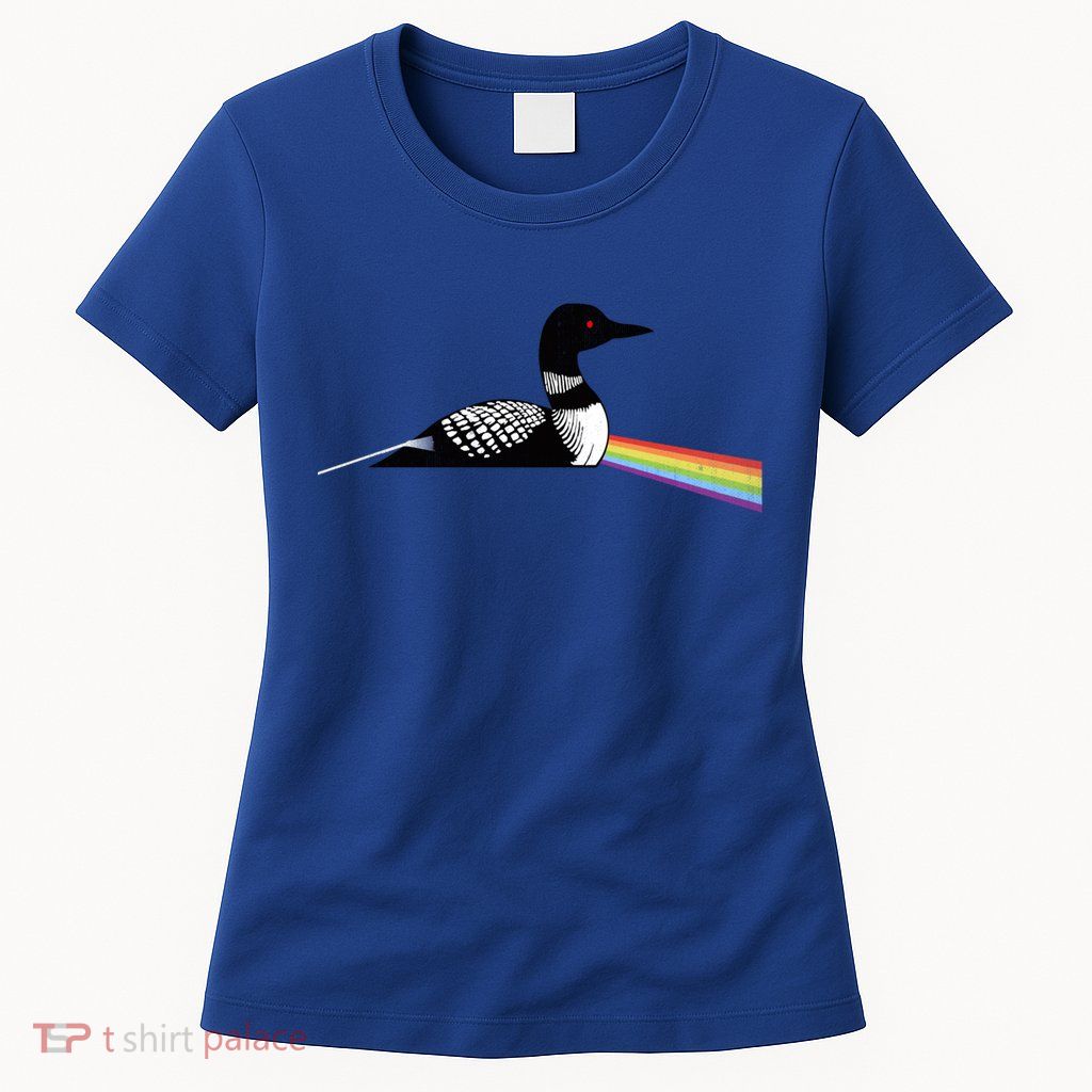 Original Dark Side Of The Loon Bird Watching Classic Rock Gift Womens T-Shirt
