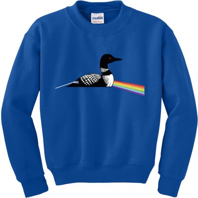 Original Dark Side Of The Loon Bird Watching Classic Rock Gift Kids Sweatshirt