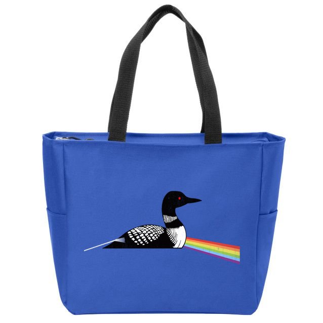 Original Dark Side Of The Loon Bird Watching Classic Rock Gift Zip Tote Bag