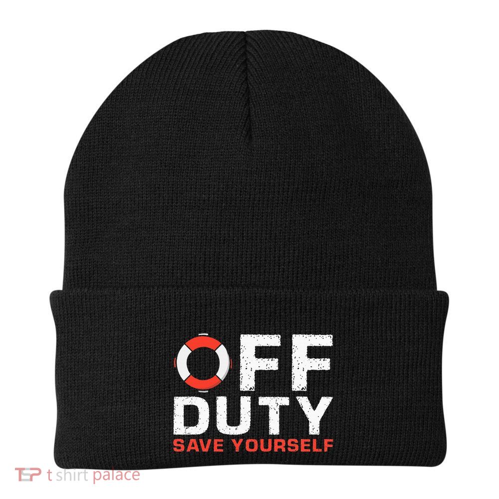 Off Duty Save Yourself Lifeguard Beanie