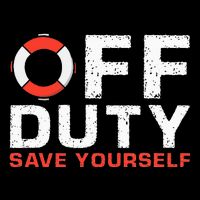 Off Duty Save Yourself Lifeguard Drawstring Bag
