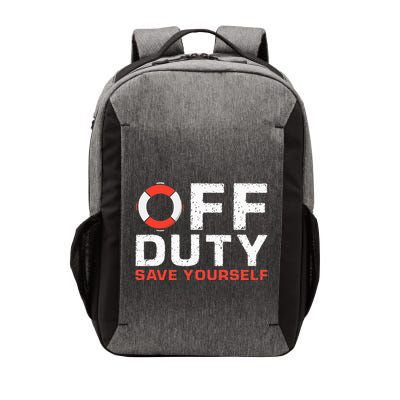 Off Duty Save Yourself Lifeguard Vector Backpack