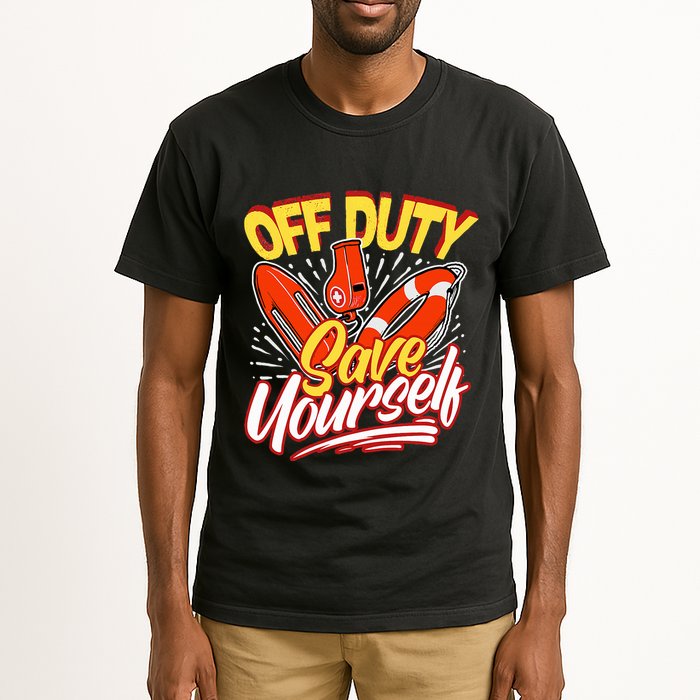 Off Duty Save Yourself Funny Lifesaver Lifeguards Tall T-Shirt