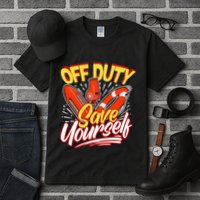 Off Duty Save Yourself Funny Lifesaver Lifeguards Tall T-Shirt