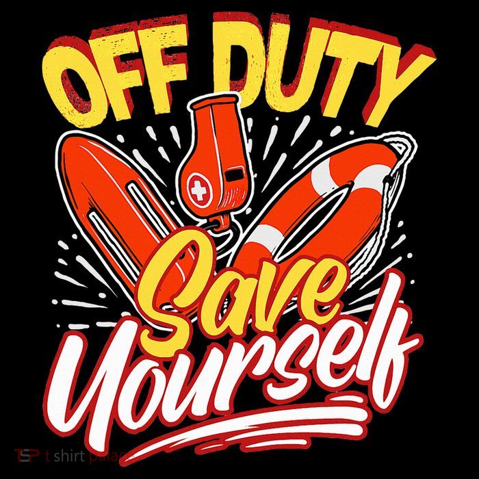 Off Duty Save Yourself Funny Lifesaver Lifeguards Impact Tech Backpack