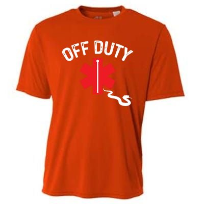 Off Duty Snake Paramedic Funny Nurse Ems First Responder Cool Gift Cooling Performance Crew T-Shirt