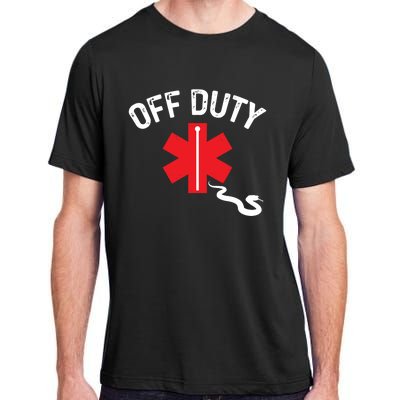 Off Duty Snake Paramedic Funny Nurse Ems First Responder Cool Gift Adult ChromaSoft Performance T-Shirt