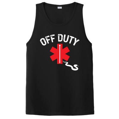 Off Duty Snake Paramedic Funny Nurse Ems First Responder Cool Gift PosiCharge Competitor Tank