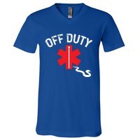 Off Duty Snake Paramedic Funny Nurse Ems First Responder Cool Gift V-Neck T-Shirt