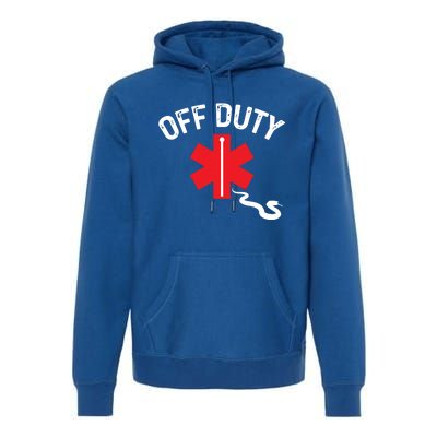 Off Duty Snake Paramedic Funny Nurse Ems First Responder Cool Gift Premium Hoodie