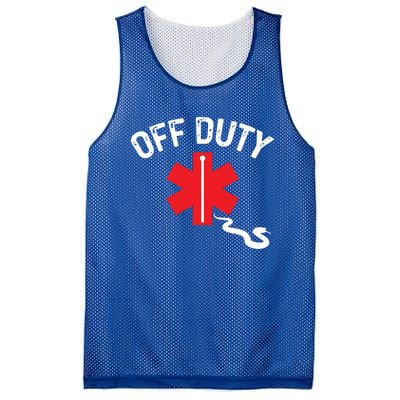 Off Duty Snake Paramedic Funny Nurse Ems First Responder Cool Gift Mesh Reversible Basketball Jersey Tank