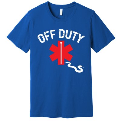 Off Duty Snake Paramedic Funny Nurse Ems First Responder Cool Gift Premium T-Shirt