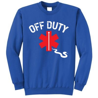 Off Duty Snake Paramedic Funny Nurse Ems First Responder Cool Gift Tall Sweatshirt