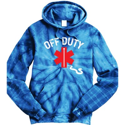 Off Duty Snake Paramedic Funny Nurse Ems First Responder Cool Gift Tie Dye Hoodie