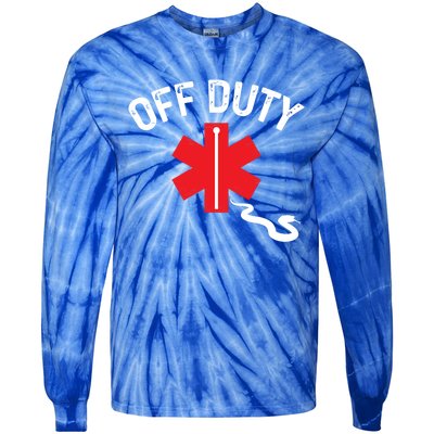 Off Duty Snake Paramedic Funny Nurse Ems First Responder Cool Gift Tie-Dye Long Sleeve Shirt