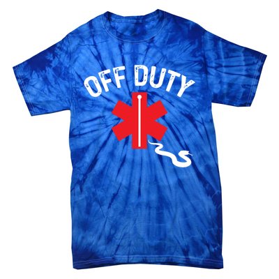 Off Duty Snake Paramedic Funny Nurse Ems First Responder Cool Gift Tie-Dye T-Shirt