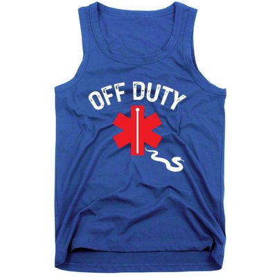 Off Duty Snake Paramedic Funny Nurse Ems First Responder Cool Gift Tank Top