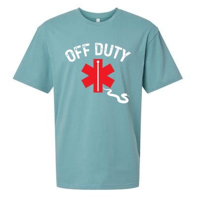 Off Duty Snake Paramedic Funny Nurse Ems First Responder Cool Gift Sueded Cloud Jersey T-Shirt