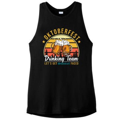 Oktoberfest Drinking Team Funny Beer Ladies PosiCharge Tri-Blend Wicking Tank