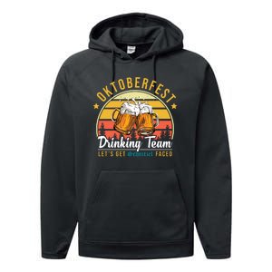 Oktoberfest Drinking Team Funny Beer Performance Fleece Hoodie