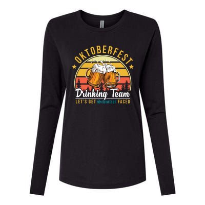 Oktoberfest Drinking Team Funny Beer Womens Cotton Relaxed Long Sleeve T-Shirt