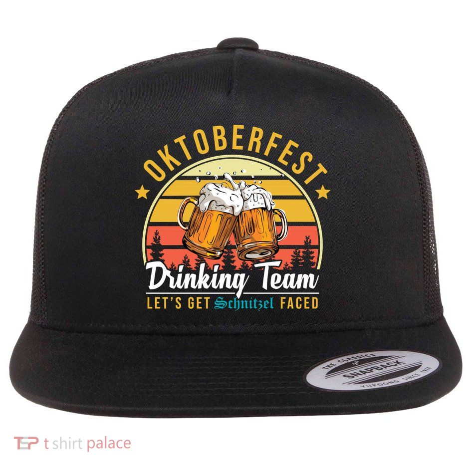 Oktoberfest Drinking Team Funny Beer Flatbill Hat