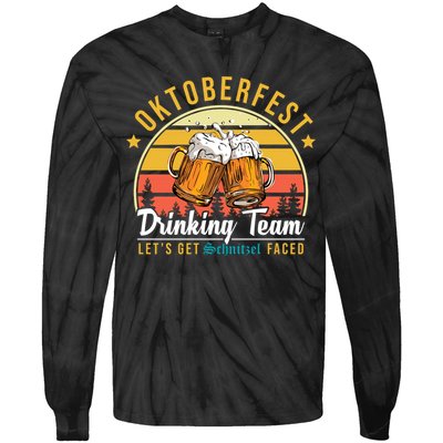 Oktoberfest Drinking Team Funny Beer Tie-Dye Long Sleeve Shirt