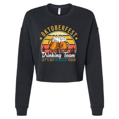 Oktoberfest Drinking Team Funny Beer Cropped Pullover Crew