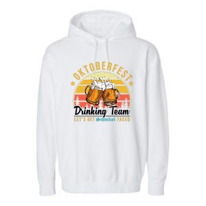 Oktoberfest Drinking Team Funny Beer Garment-Dyed Fleece Hoodie