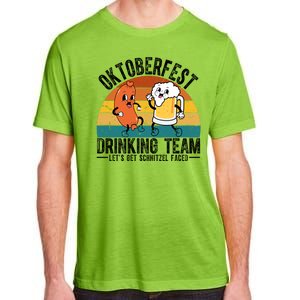 Oktoberfest Drinking Team Lets Get Schnitzel Faced Funny Adult ChromaSoft Performance T-Shirt