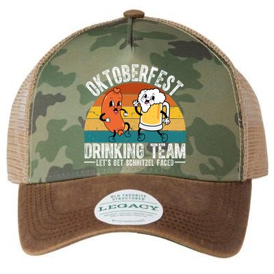 Oktoberfest Drinking Team Lets Get Schnitzel Faced Funny Legacy Tie Dye Trucker Hat