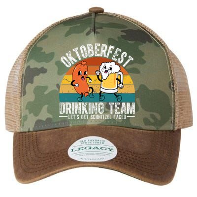 Oktoberfest Drinking Team Lets Get Schnitzel Faced Funny Legacy Tie Dye Trucker Hat