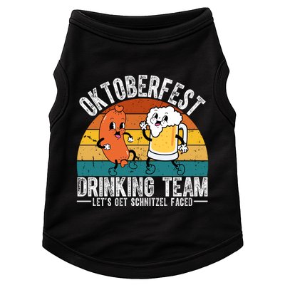 Oktoberfest Drinking Team Lets Get Schnitzel Faced Funny Doggie Tank