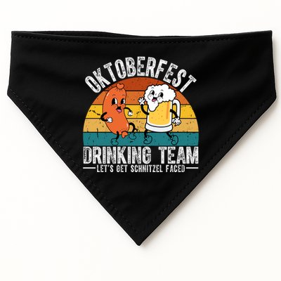 Oktoberfest Drinking Team Lets Get Schnitzel Faced Funny USA-Made Doggie Bandana