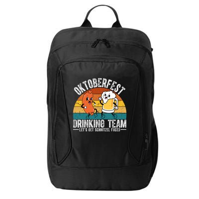 Oktoberfest Drinking Team Lets Get Schnitzel Faced Funny City Backpack