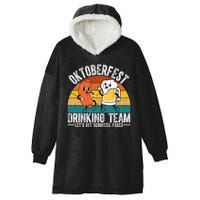 Oktoberfest Drinking Team Lets Get Schnitzel Faced Funny Hooded Wearable Blanket