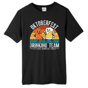 Oktoberfest Drinking Team Lets Get Schnitzel Faced Funny Tall Fusion ChromaSoft Performance T-Shirt