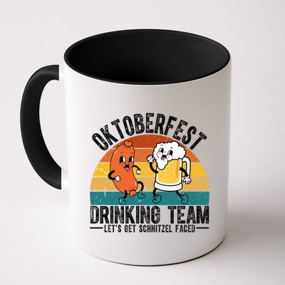 Oktoberfest Drinking Team Lets Get Schnitzel Faced Funny Mug