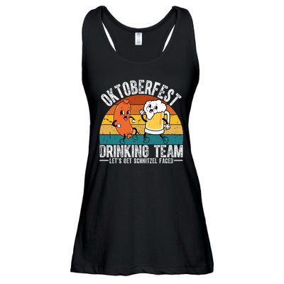 Oktoberfest Drinking Team Lets Get Schnitzel Faced Funny Ladies Essential Flowy Tank