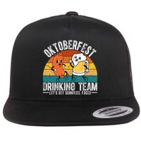 Oktoberfest Drinking Team Lets Get Schnitzel Faced Funny Flat Bill Trucker Hat