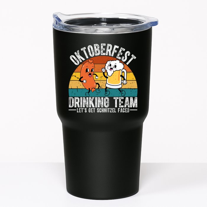 Oktoberfest Drinking Team Lets Get Schnitzel Faced Funny Tumbler